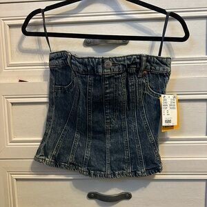 Denim Corset Top